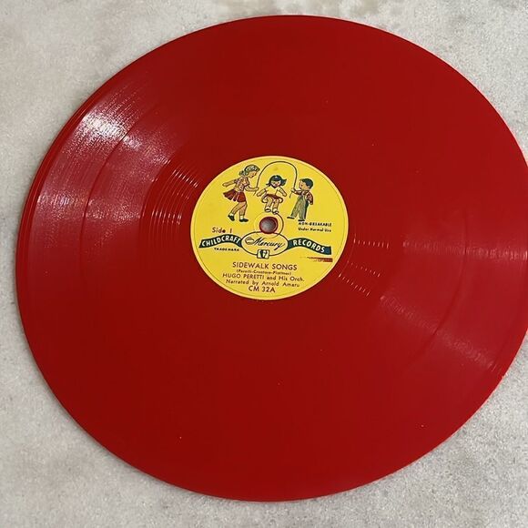Mercury Childcraft RARE RED Promotional 78 Side Walk Songs 1954 - Picture 6 of 7